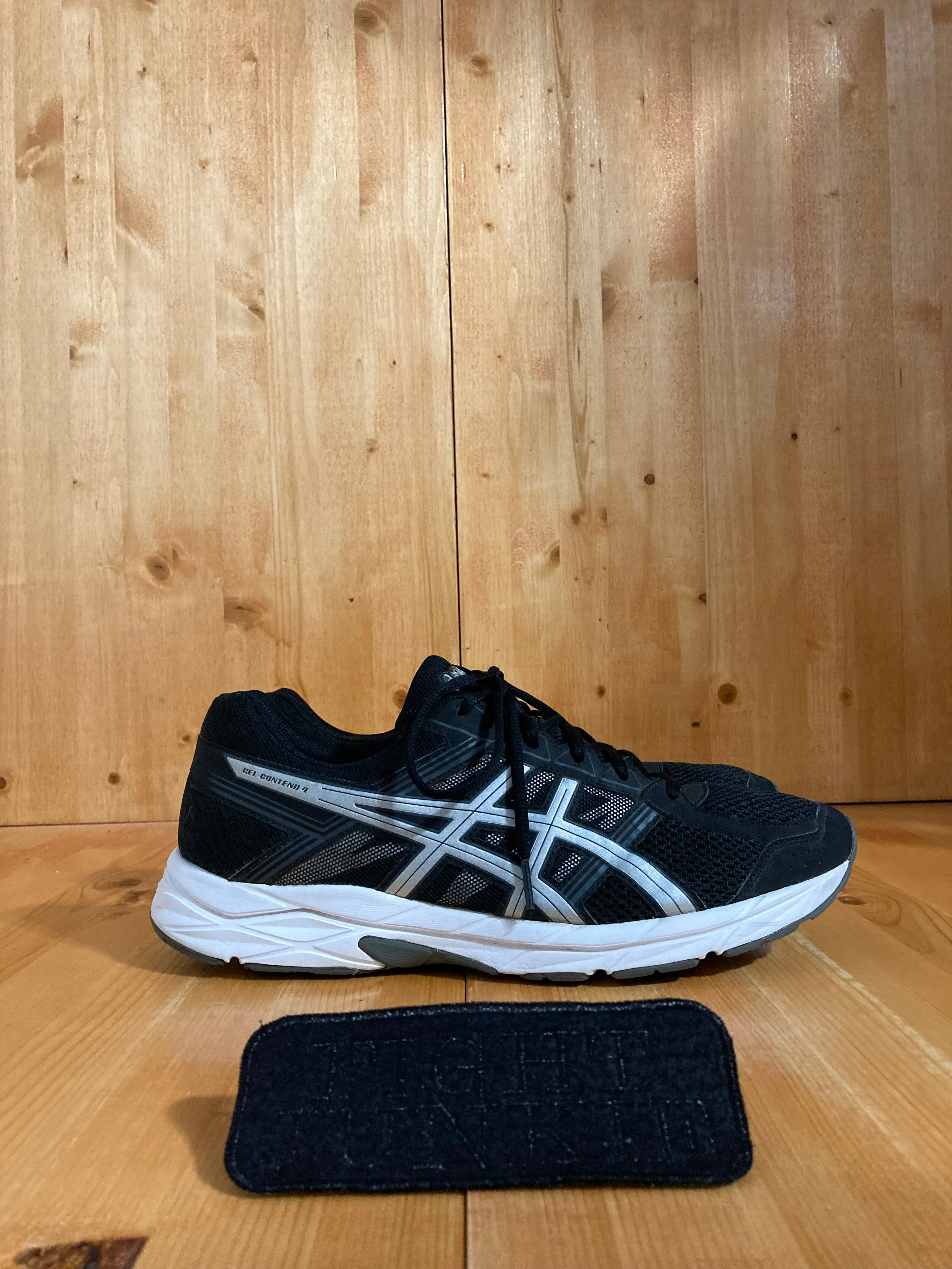 ASICS GEL CONTEND 4 Men Size 11 Running Shoes Sneakers Black T715N