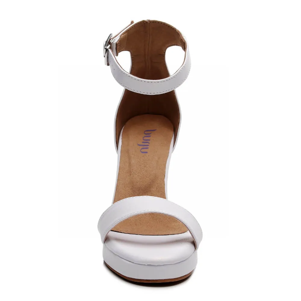 Chloe Chunky - White Vegan Leather - Street Sole