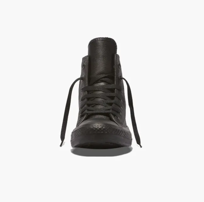 Converse Chuck Taylor All Star Classic Black Mono Leather Hi Top 135251