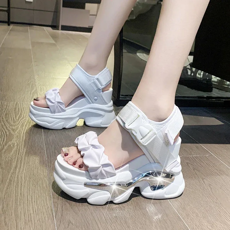Joskaa 2024 New Chunky Heel Platform Sandals