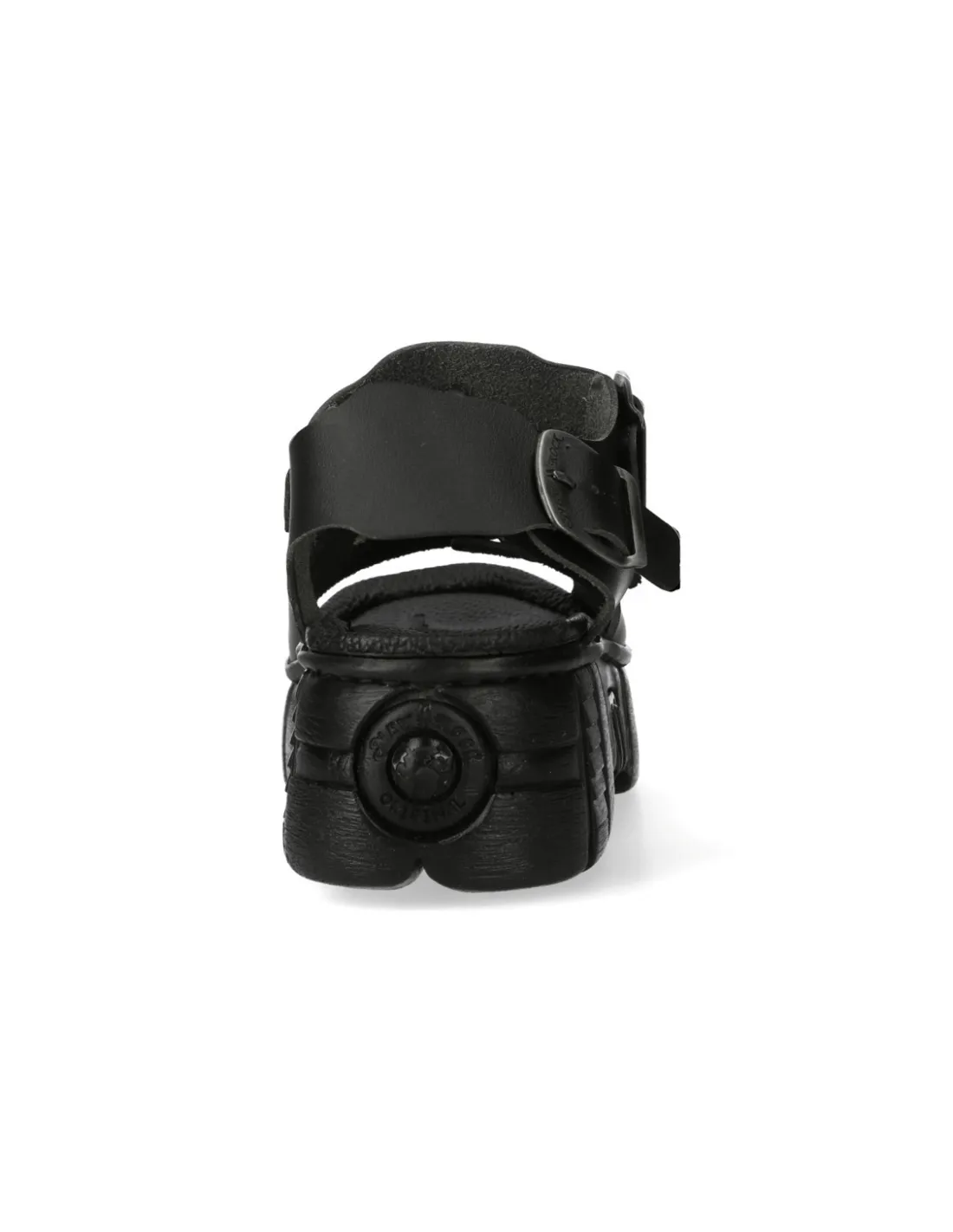 NEW ROCK Chunky Black Buckle Platform Sandals