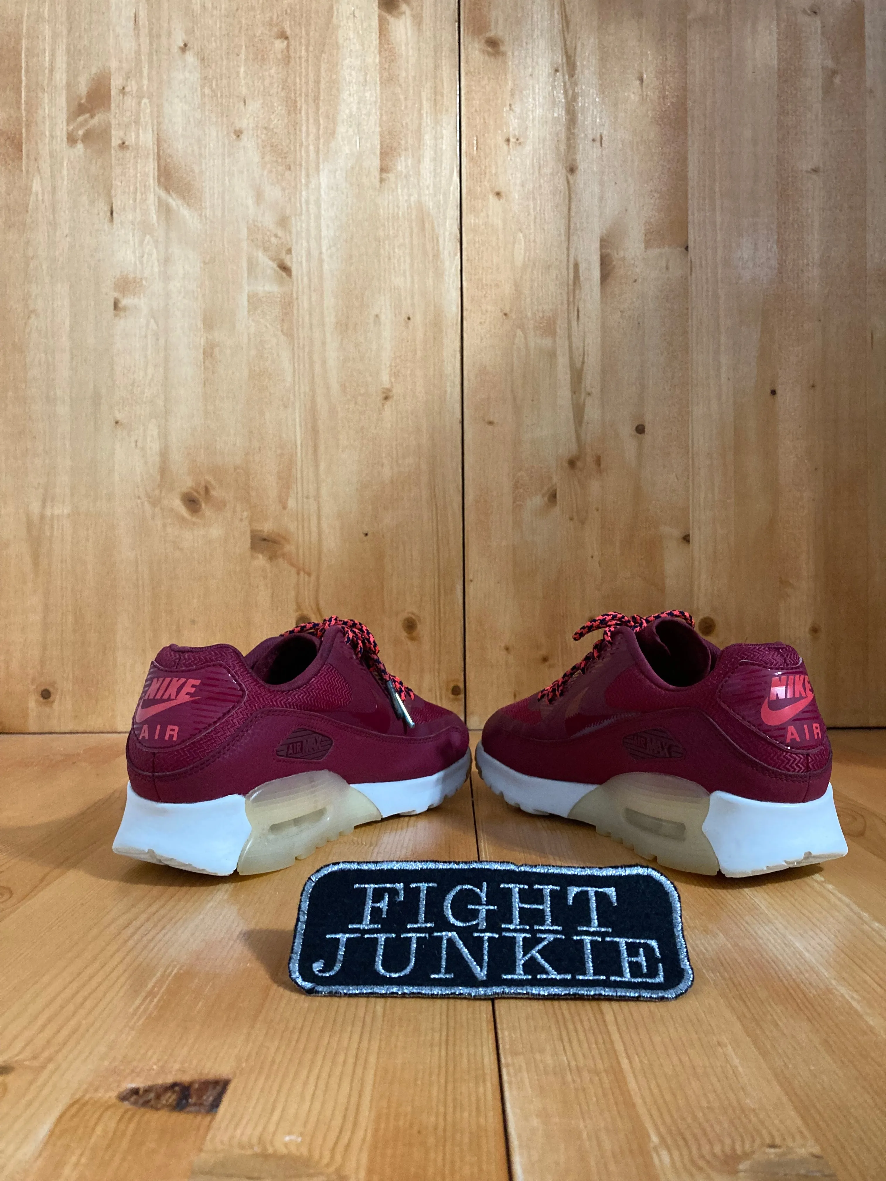 NIKE AIR MAX 90 ULTRA NOBLE Women Size 9 Running Training Shoes Sneakers Red 845110-600