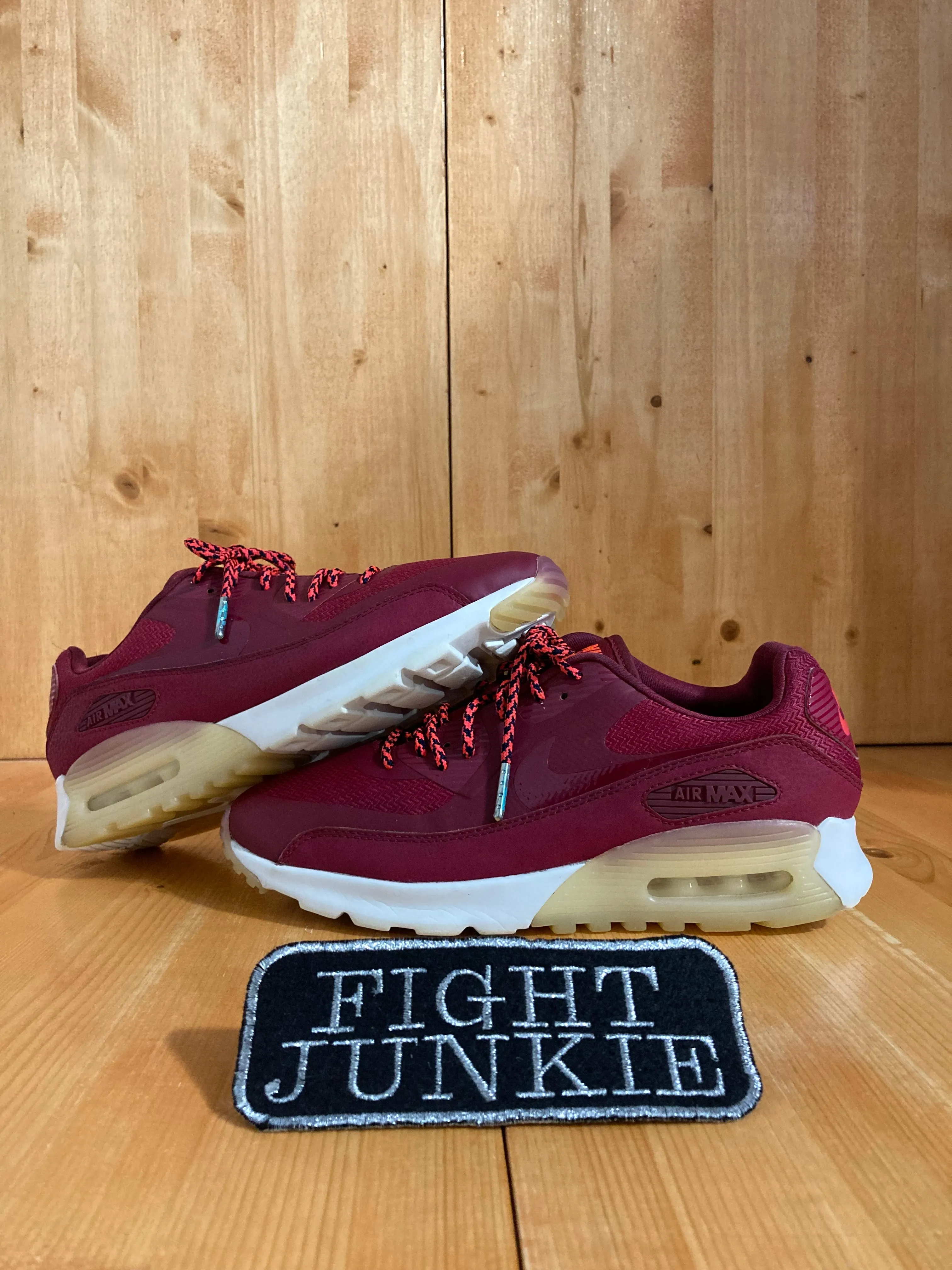 NIKE AIR MAX 90 ULTRA NOBLE Women Size 9 Running Training Shoes Sneakers Red 845110-600