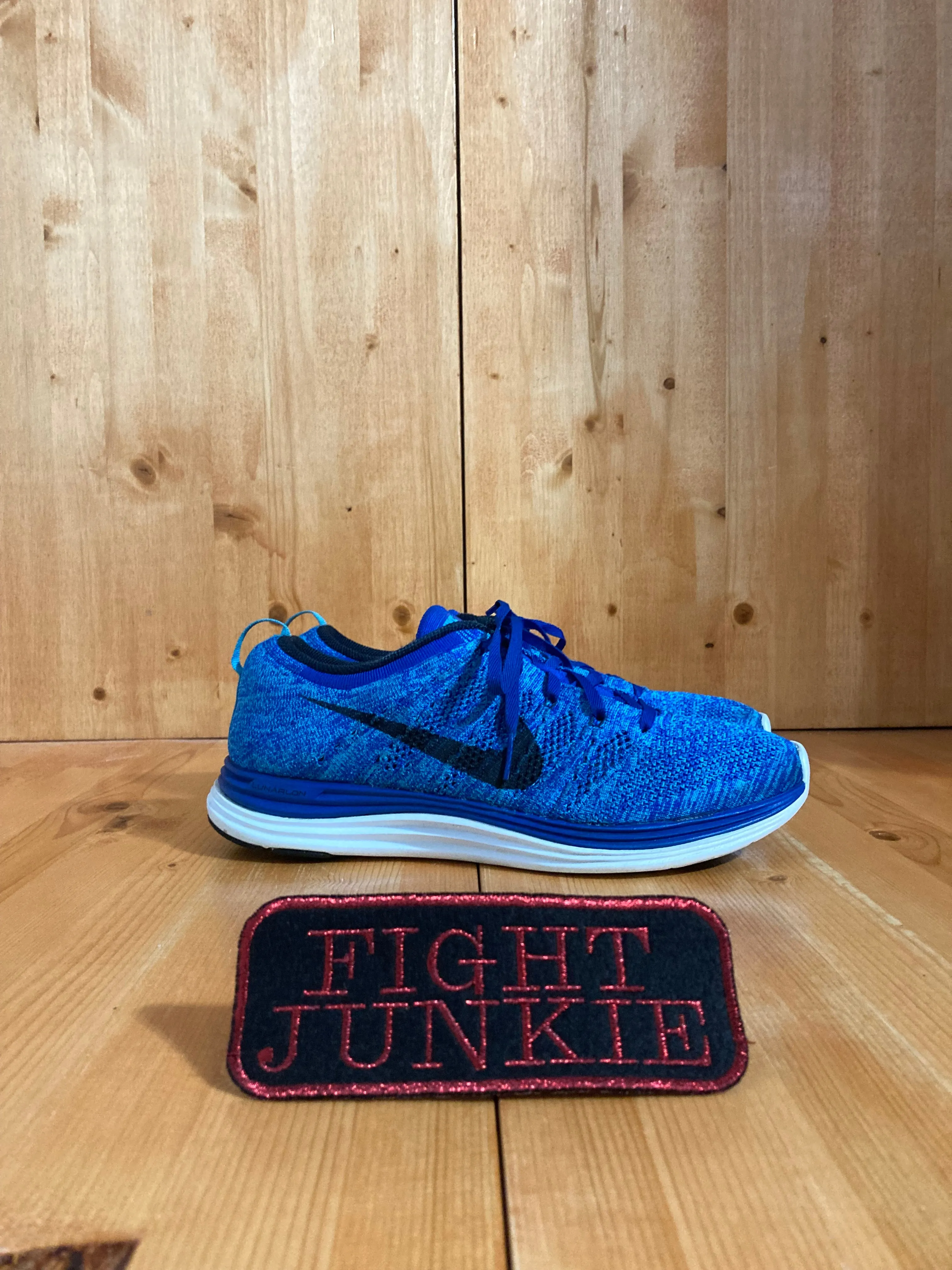NIKE FLYKNIT LUNAR 1  Mens Size 8.5 Running Training Shoes Sneakers Blue 554887-440