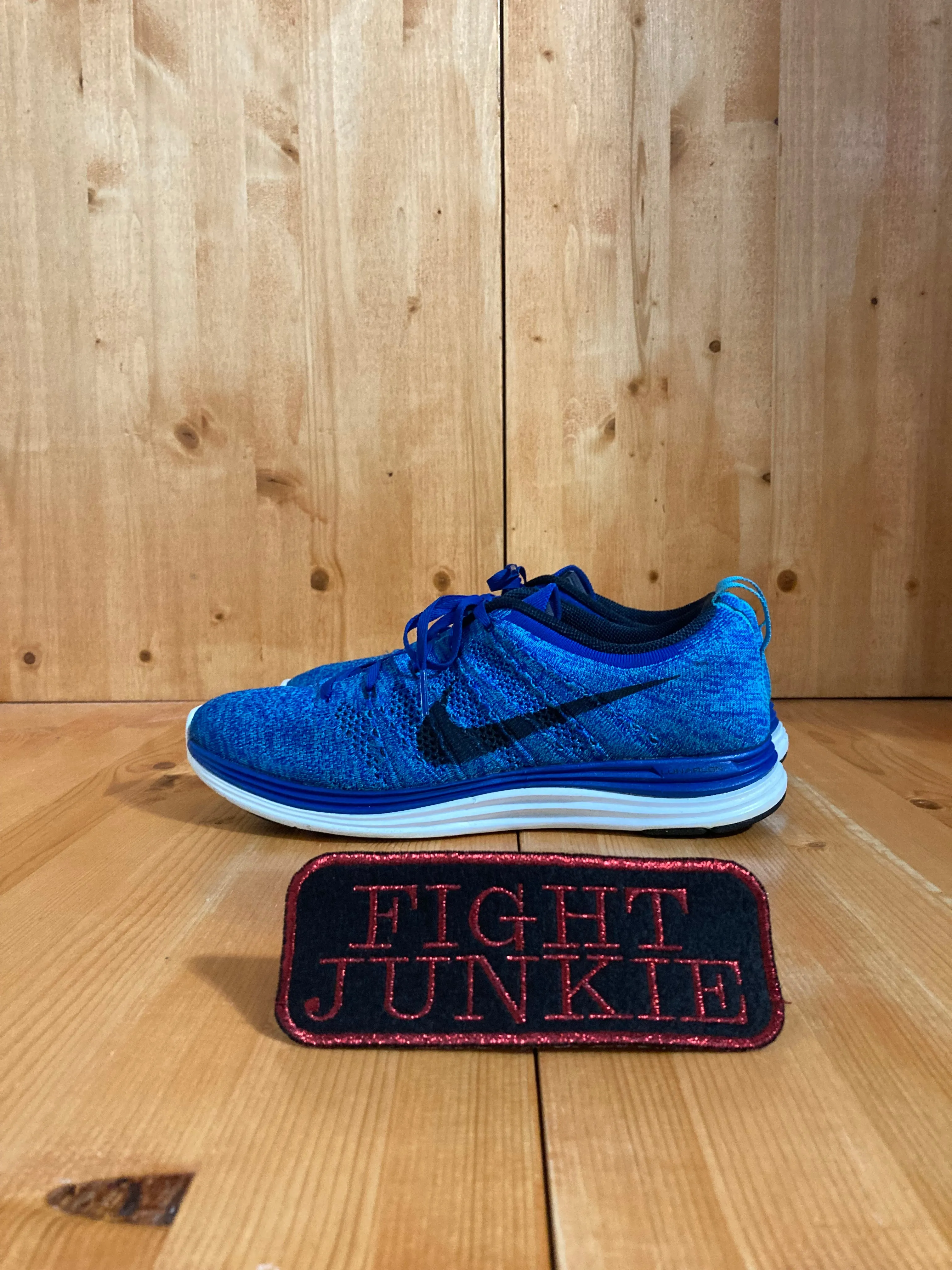 NIKE FLYKNIT LUNAR 1  Mens Size 8.5 Running Training Shoes Sneakers Blue 554887-440