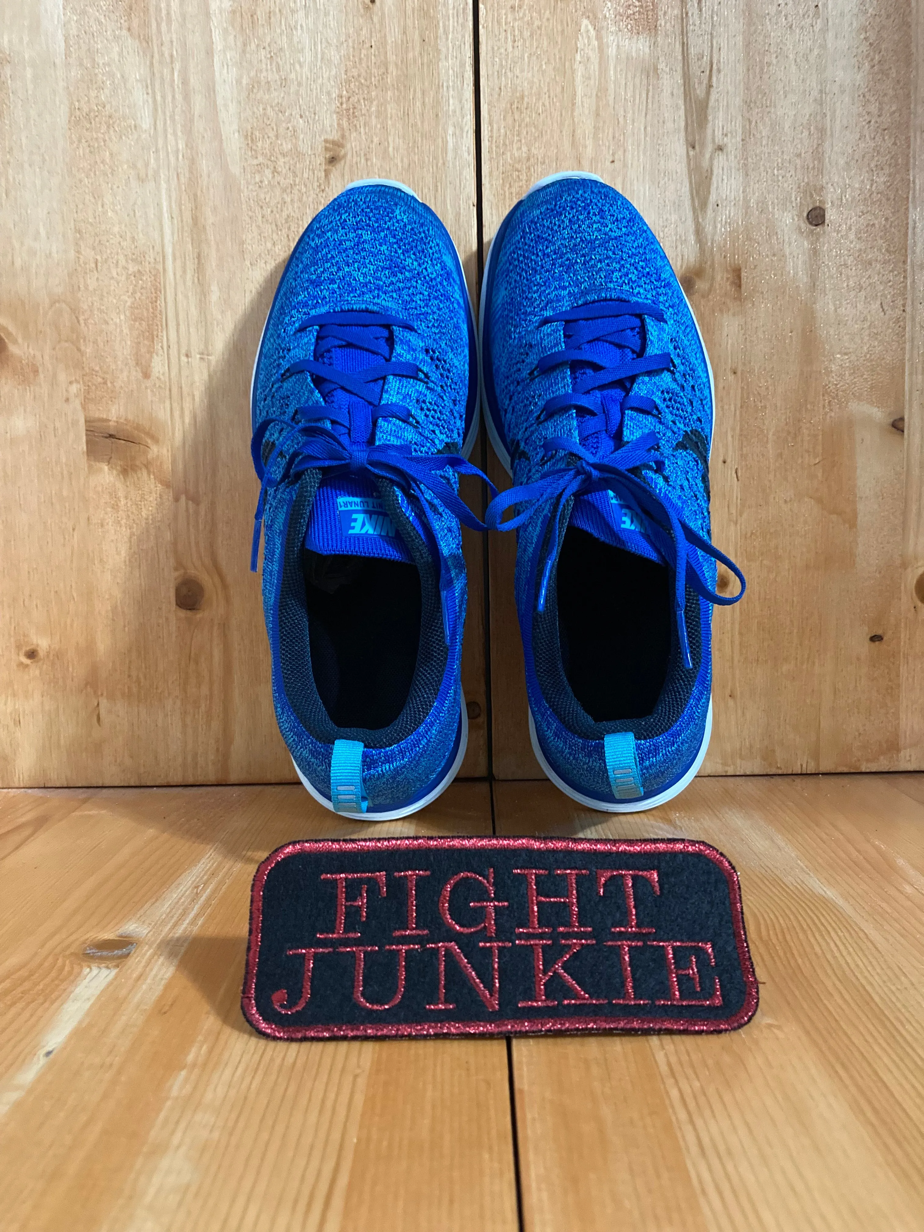 NIKE FLYKNIT LUNAR 1  Mens Size 8.5 Running Training Shoes Sneakers Blue 554887-440